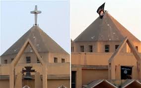 a church in Mosul with the cross removed by ISIS